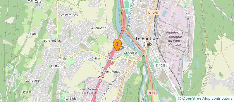 localisation de l'entreprise TECHNI-SHOP à CLAIX