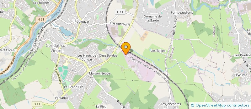 localisation de l'entreprise TECHNI' SURFACE NETTOYAGE à CONDAT-SUR-VIENNE
