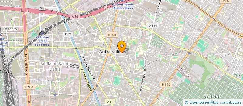 localisation de l'entreprise TECHNI'TUB  AUBERVILLIERS