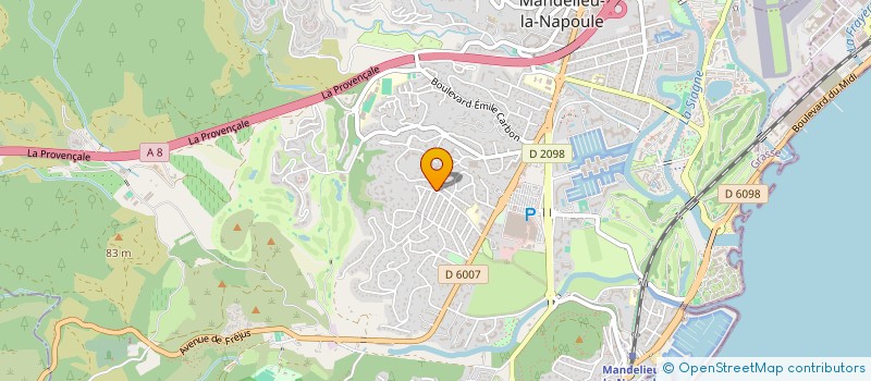 localisation de l'entreprise TECHNIBAT à MANDELIEU-LA-NAPOULE