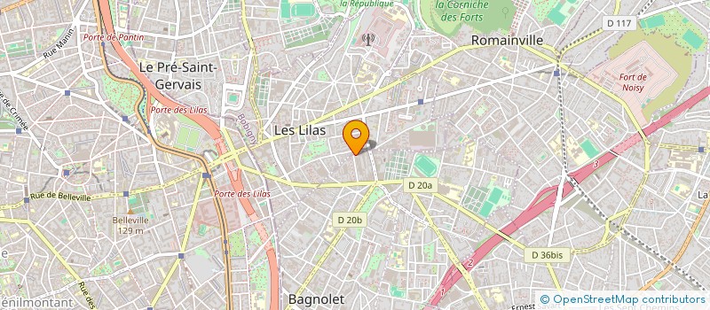 localisation de l'entreprise TECHNIBAT à BAGNOLET