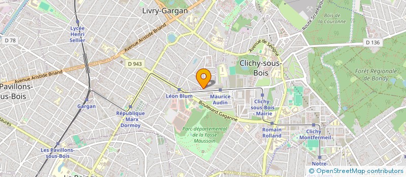 localisation de l'entreprise TECHNIBAT DE CHARENTE à CLICHY-SOUS-BOIS