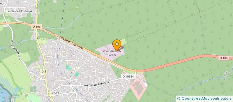 localisation de l'entreprise TECHNIBOIS AGENCEMENT à ARES