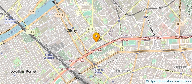 localisation de l'entreprise TECHNIC ANTENNES SA à CLICHY