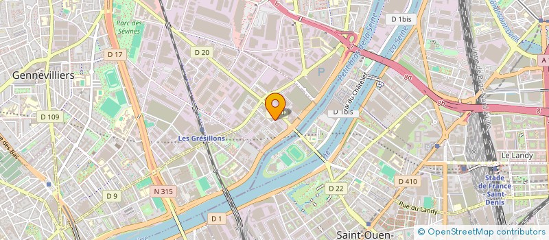 localisation de l'entreprise TECHNIC'AUTO IDF à GENNEVILLIERS