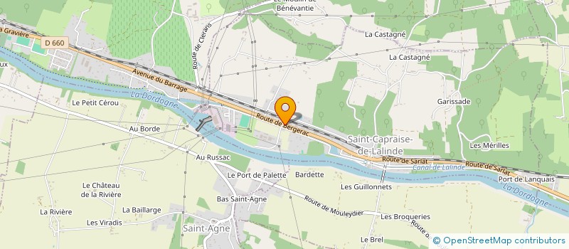 localisation de l'entreprise TECHNIC CHEMINEES DIFFUSION à SAINT-CAPRAISE-DE-LALINDE