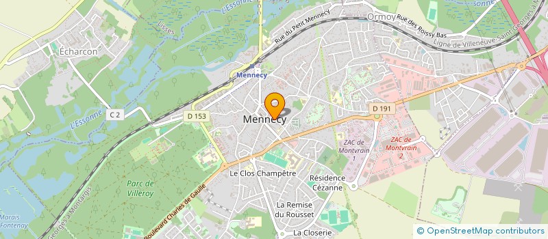 localisation de l'entreprise TECHNIC'COIFFURE à MENNECY
