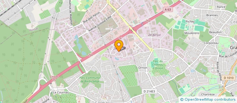 localisation de l'entreprise TECHNIC'ELEC à CANEJAN