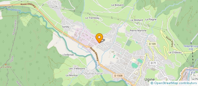 localisation de l'entreprise TECHNICIMES à UGINE