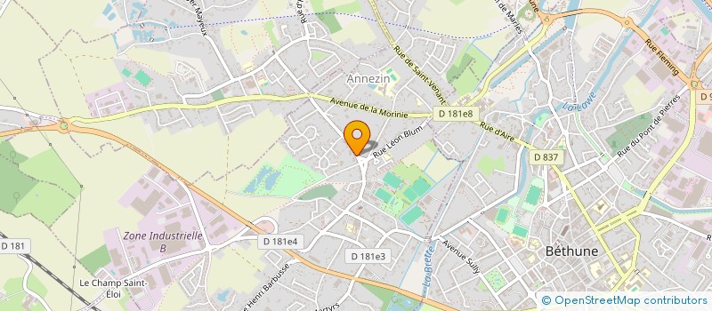 localisation de l'entreprise TECHNICOLD à ANNEZIN