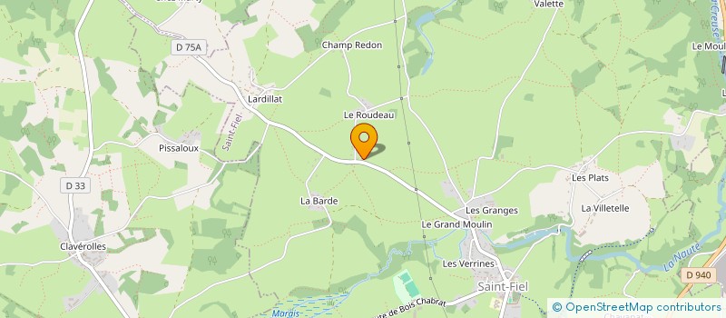 localisation de l'entreprise TECHNICSOLS 23 à SAINT-FIEL