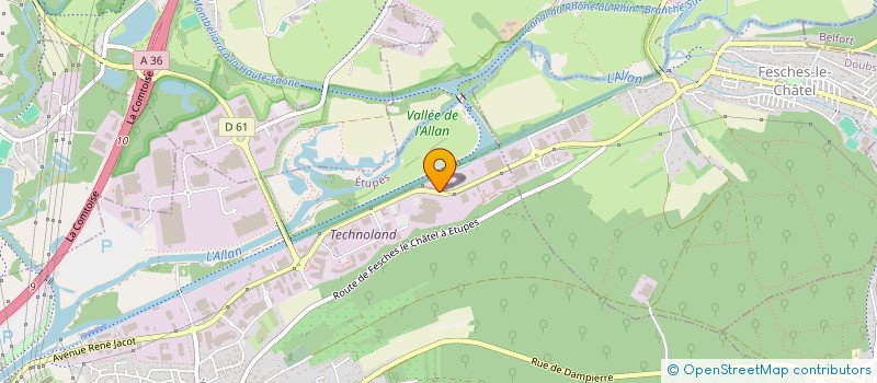 localisation de l'entreprise TECHNIFLOOR à ETUPES