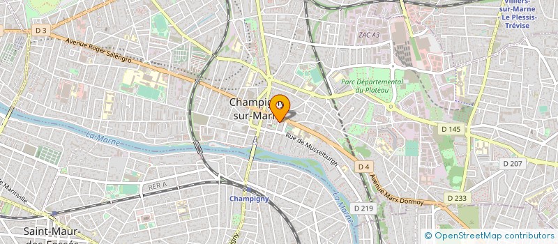 localisation de l'entreprise TECHNIFLUIDE à CHAMPIGNY-SUR-MARNE
