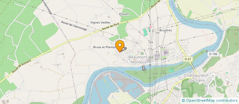 localisation de l'entreprise TECHNIFROID26  BEAUMONT-MONTEUX