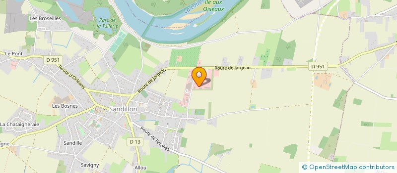 localisation de l'entreprise TECHNIGAINE 45 à SANDILLON