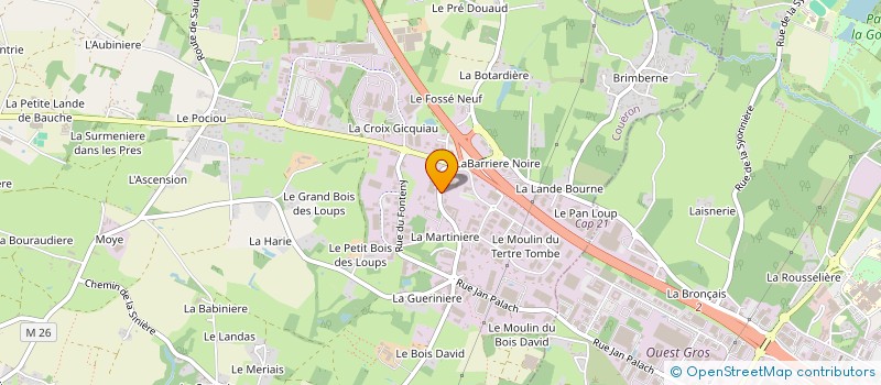 localisation de l'entreprise TECHNIK AUTO PIECES à COUERON