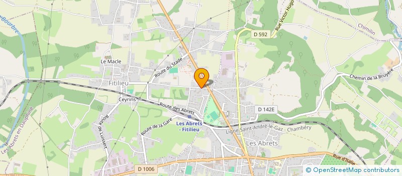 localisation de l'entreprise TECHNILAND 38  LES ABRETS-EN-DAUPHINE