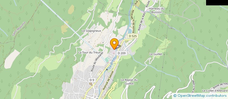 localisation de l'entreprise TECHNIMAT à ALLEVARD
