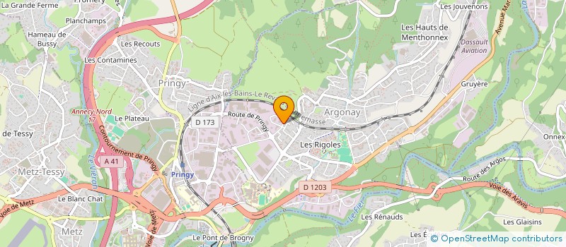 localisation de l'entreprise TECHNIMONTAGE INDUSTRIES à ARGONAY