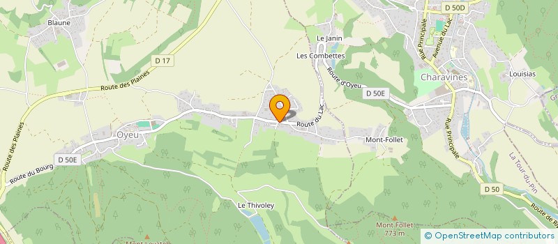 localisation de l'entreprise TECHNIPEINTRE  OYEU