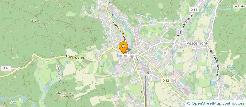 localisation de l'entreprise TECHNIPROTECT à GIROMAGNY