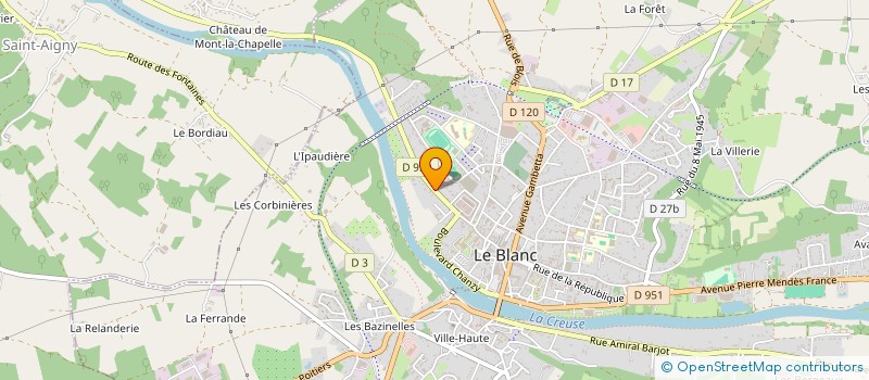 localisation de l'entreprise TECHNIQ COMMERCIALE LUBRIFIANTS MODERNES à LE BLANC