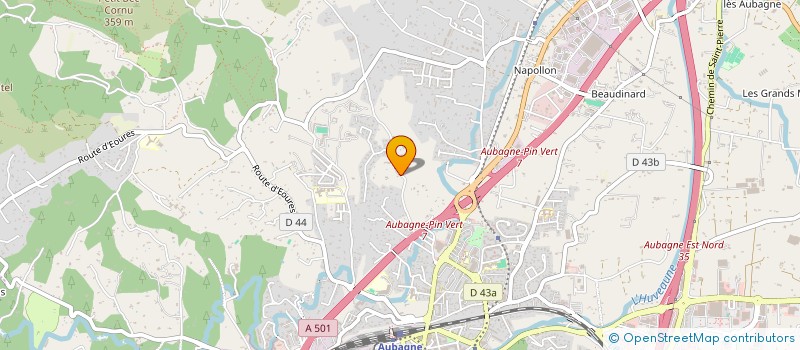 localisation de l'entreprise TECHNIQ EN BUREAUTIQ INFORMATIQ & TELEM à AUBAGNE