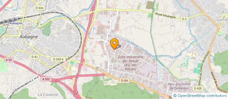 localisation de l'entreprise TECHNIQUE DU TRAITEMENT DE SURFACE à AUBAGNE
