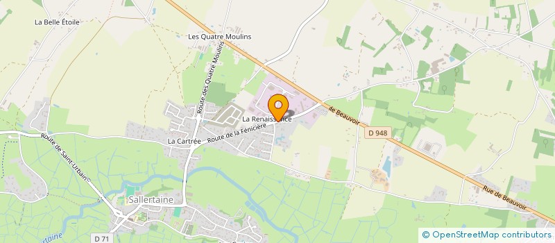 localisation de l'entreprise TECHNIQUE ESPACE BOIS à SALLERTAINE