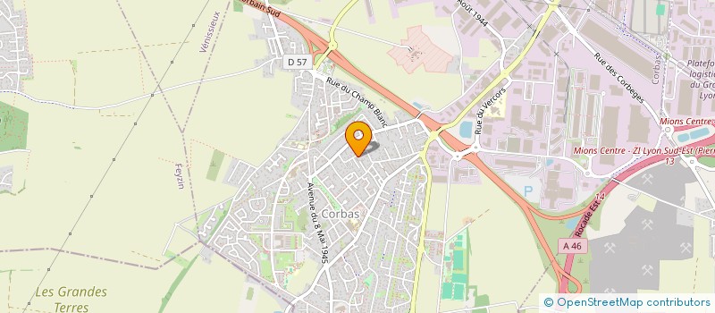 localisation de l'entreprise TECHNIQUE LASER COMMUNICATION à CORBAS