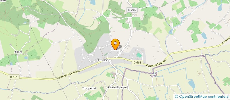 localisation de l'entreprise TECHNIQUE PISCINE ENVIRONNEMENT  DAUSSE