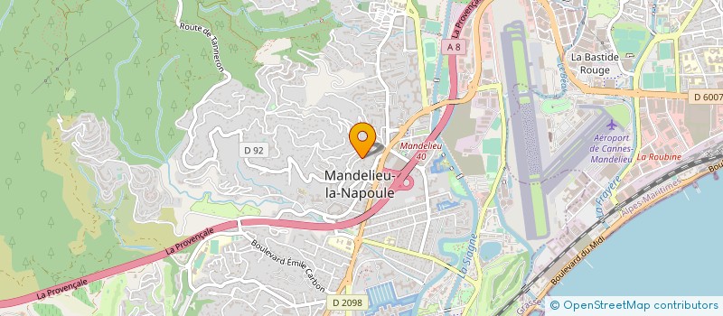 localisation de l'entreprise TECHNIQUES DE CONSTRUCTION DU BATIMENT à MANDELIEU-LA-NAPOULE