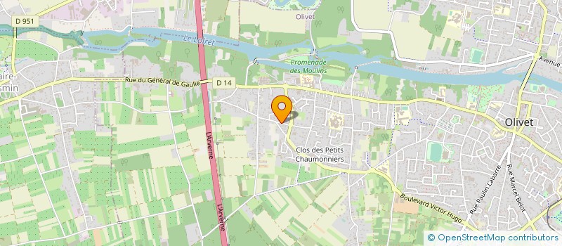 localisation de l'entreprise TECHNIQUES DE L'ELECTRICITE EURL  OLIVET