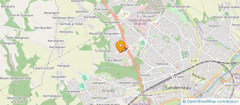 localisation de l'entreprise TECHNIQUES DE PROSPECTION ET APPLICATIONS EN ENVIRONNEMENT à LANDERNEAU