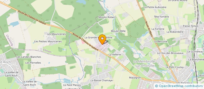 localisation de l'entreprise TECHNIQUES DE SCIAGE AU DIAMANT à LA MEMBROLLE-SUR-CHOISILLE