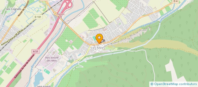 localisation de l'entreprise TECHNIQUES ET INDUSTRIES SOLAIRES à LES MEES
