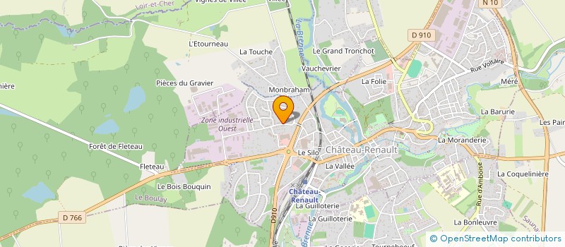 localisation de l'entreprise TECHNIQUES ET PROCEDES COFRA à CHATEAU-RENAULT