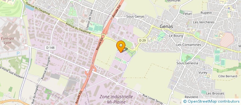 localisation de l'entreprise TECHNIQUES ET SERVICES INDUSTRIELS à GENAS