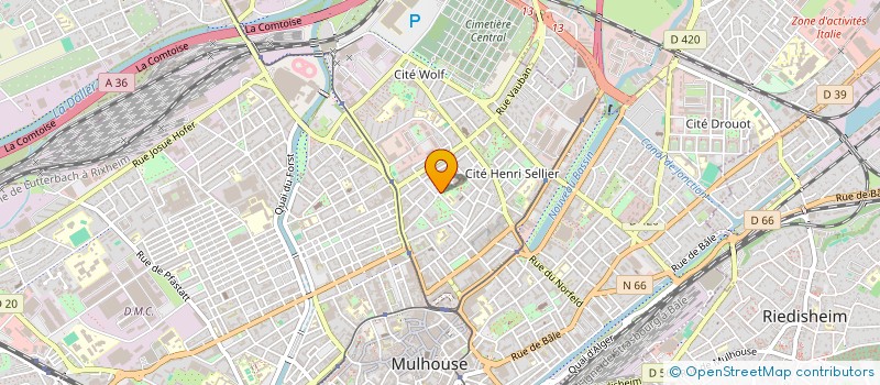 localisation de l'entreprise TECHNIQUES INDUSTRIE BATIMENT à MULHOUSE