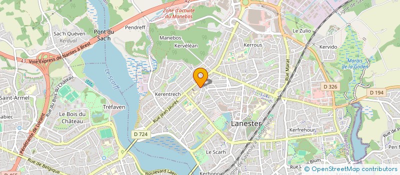 localisation de l'entreprise TECHNIQUES NOUVELLES BATIMENT INDUSTRIE  LANESTER