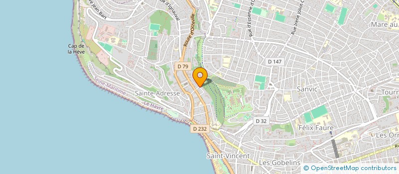 localisation de l'entreprise TECHNIQUES PISCINE à SAINTE-ADRESSE