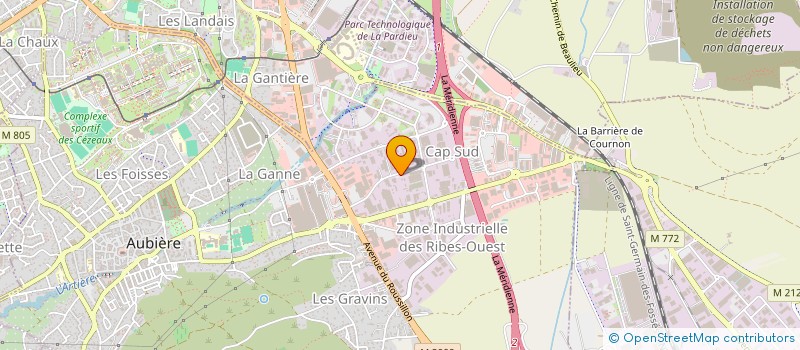 localisation de l'entreprise TECHNIQUES SOLAIRES  AUBIERE