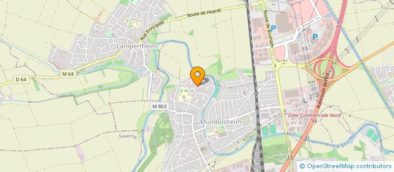 localisation de l'entreprise TECHNITEL  MUNDOLSHEIM