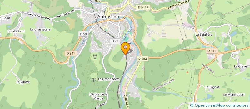 localisation de l'entreprise TECHNIVERS AUTO à AUBUSSON