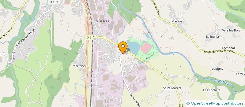 localisation de l'entreprise TECHNIWOOD à RUMILLY