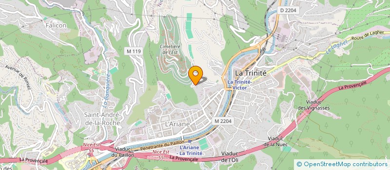 localisation de l'entreprise TECHNO BAT à NICE