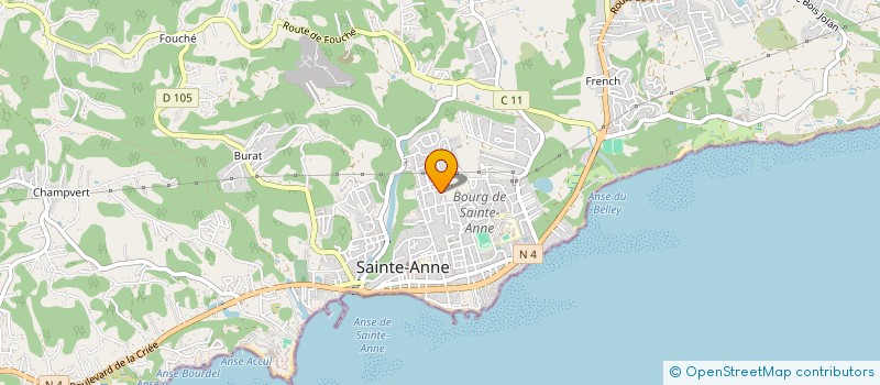 localisation de l'entreprise TECHNO BTP à SAINTE-ANNE