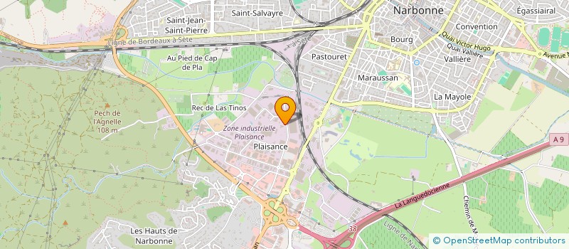 localisation de l'entreprise TECHNO CONTROLES à NARBONNE