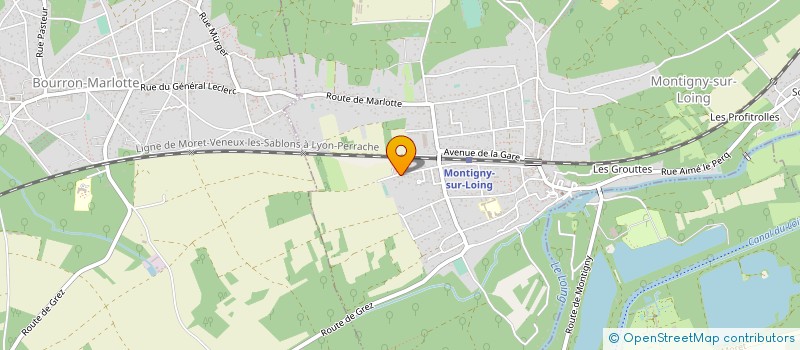 localisation de l'entreprise TECHNO GEL à MONTIGNY-SUR-LOING