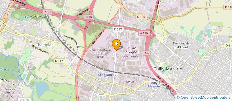 localisation de l'entreprise TECHNO GRAPH à CHILLY-MAZARIN